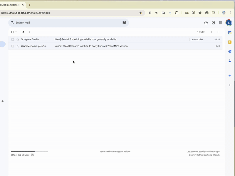 Gemini Gmail Add-on